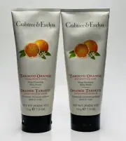2 Crabtree & Evelyn TAROCCO ORANGE EUCALYPTUS SAGE Deep Cleansing Body Scrub