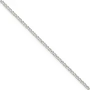 2mm Sterling Silver Solid Open Curb Chain Anklet