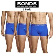 Mens Bonds Guyfront Trunk 3 Pack Cotton Stretch Seamfree Blues Work Sport MZVJ