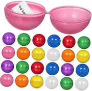 JOINPAYA 25 Pack Round Vending Machine Capsules Raffle Drawing Balls Bright Colors Fillable Party Raffle Balls for Bingo Games
