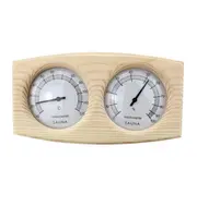Wooden Sauna Hygrothermograph Thermometer Hygrometer Sauna Room Accessory
