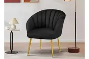 ALFORDSON Armchair Lounge Accent Chair Velvet Black
