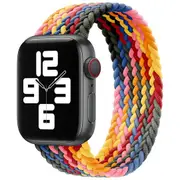 Nylon Elastic Band For Apple Watch 38/40/41mm Dark Rainbow
