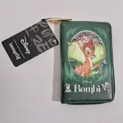 NWT Disney Loungefly Zip Around Wallet Bambi Hard Tag New Thumper Flower Possum