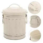 Home Ash Bucket with Handle Metal Log Burner Fan Lidded Fire