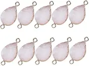 KALLORY Create Your Own Jewelry 10pcs Crystal Drop Pendants Jewelry Making Accessory Double Hook