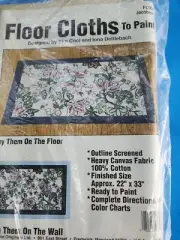 Kappie Originals FC004 Floor Cloth Rug Cloth for Painting - Jacobean - NIP