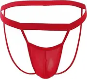[COMLIFE] Men's Low Waisted Front Square Hollow Out G-string Underpanties Sexy Exposed Buttocks See-through Thongs