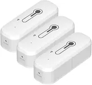 3 Pack WiFi Temperature Humidity Sensor, Tuya APP Smart Control Mobile Phone Reminder Sharing Device APP Smart Control Reminder Sharing Device Smart Temperature and Humidity Monitor for White 3 Pack