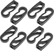 DINHEAROM 10pcs Kayak Rope Clip Accessories: Elastic Rope Buckle Shock Cord End Snap Hooks Clips for Canoe and Boat Rigging Easy Carrying