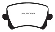 EBC DP32004C Disc Brake Pad Set FITS 15 audi q3 2 0 turbo redstuff rear brake pa (for: Audi)