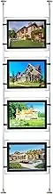HKSIGN LED Acrylic Backlit Photo Frame, A4 Size Light Box Sign, Real Estate Window Display (Horizontal Hanging, 4pcs A4 a Group)