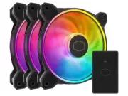 Cooler Master MasterFan MF120 Halo2 Case Fan - Black (3-Pack) MFL-B2DN-213P2-R2