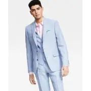 Bar Iii Mens Slim fit Suit Jacket Blazer 42 S Light Blue Solid