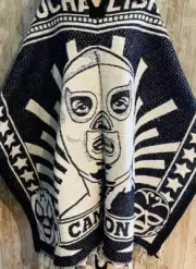 Mexican Lucha Libre PONCHO Del Santo Y Blue Demon Sarape Double Sided