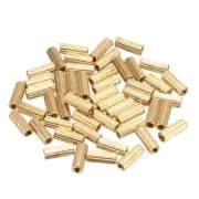 50pc Brass Round Straight PCB Female Thread Standoff Spacer M2x3x8mm