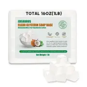 1LB Unscented Glycerin Soap Base DIY Handmade Soap Moisturizing Melt and Pour...
