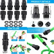 4 Sets Garden Expandable Hose Repair Kit Plastic Faucet Adapter Water Hose...