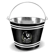 Collingwood Magpies AFL Galvanised Tin Ice Bucket with Handle