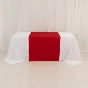 36" x 72" RED Premium Scuba Polyester Wide Table Runner Wedding Party Tabletop