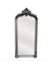 LUX Arch French Provincial Ornate Mirror - Antique Silver