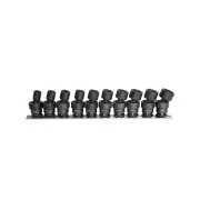 SP Tools 10Pcs 3/8" Drive Impact Socket Rail Set - 6 Point Metric Swivel Cr-Mo