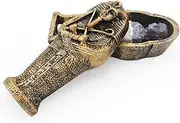 Kocris Casa Aquarium Mummy Gold Coffin Decorations Egypt Fish Reptile Turtle Tank Décor Ornament Pet