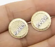 Anniversary Gift For Husband Solid Metal Stud Earring 925 Silver