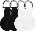 For Apple AirTag 4-Pack Silicone Holder Keyring Carry Case Keychain