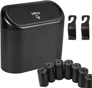 Car Trash Can With 105 Trash Bags, Car Door Rubbish Bin, Leakproof Mini Garbage Can, Car Accessories Organizer Container for Car, Office, Home
