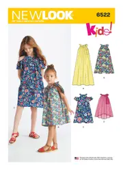 New Look Sewing Pattern N6522 6522 Child's & Girls' Dresses and Top