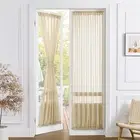 Sheer Curtain Closet Linen Textured Curtain Sheers Doorway Light Filtering