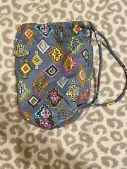Vera Bradley Toiletry Bag, Grey & Neon Geometric Design