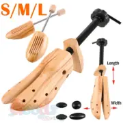 Pair 2-Way Wooden Adjustable Shoe Stretcher Expander Men Women Boot Size US 4-13