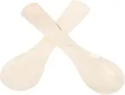 GARVALON 2pcs Caviar Spoons Elegant Serving Spoons for Ice Cream Sauces and Desserts Petal Shaped Design for Sophisticated Dining Experience
