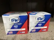 2 CASES - IFM Indiana Face Mask Universal Fit N95 Half Mask, White-50 total