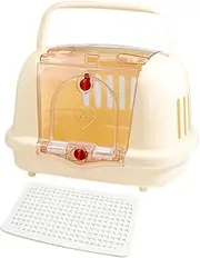 Qianly Lightweight Pet Carrier for Dogs and Kittens, Suitable for Camping, Beige