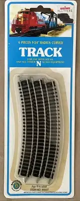 Bachmann 44607 N scale track, 6 piece 9-3/4" Radius curved