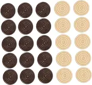 NOLITOY 48pcs Wooden Chessmen Chess Pieces Round Checkers Educational Chess Game Accessory for Boys and Girls
