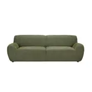 Maestro Furniture Jolanda Fabric 3-Seater Sofa Lounge Couch Plush Cushion Green