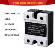 FULRD Single phase solid state relay FAM1A60D100 100A DC-AC 3~32VDC/24~600VAC