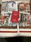 NWT Williams Sonoma TOWN SQUARE Christmas Tablecloth 70" x 108" Linen