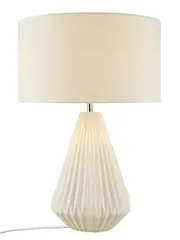 Belle Tall 2 Light Table Lamp in White