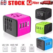 3 USB &Type-C Universal Travel Adapter International Outlet Converter Plug Power