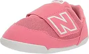[New Balance] Baby Girls New-B V1 Hook and Loop Sneaker, Natural Pink/White, 2 Wide Infant
