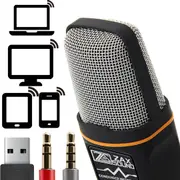ZaxSound Professional Cardioid Condenser Microphone for PC, Laptop, iPhone, iPad, Android Phones, Tablets, Xbox and YouTube Recording with Tripod Stan