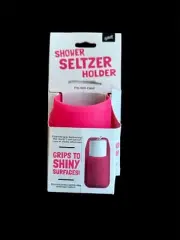 Shower Seltzer Can Holder Silicone Pink Dirty Santa White Elephant Gag Gift