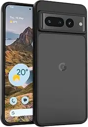 [JeLLYPIE] for Google Pixel 7 Pro Case Matte, Frost Translucent Skin-Touch Shockproof Smooth Cover for Google Pixel 7 Pro, Black