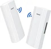 12KM Wireless Bridge,5.8G Long Range 900mbps Point to Point High-Speed Outdoor CPE with Double Gigabit Port,48V POE Power,Qualcomm Chip,18dBi Directional Antenna,IP65 Waterproof,2-Pack,UeeVii CPE12KM