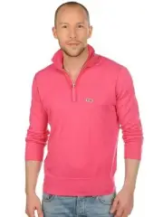 NAPAPIJRI GEOGRAPHIC Deep Pink SWEATER Zip Top DALAN Peruvian PIMA Cotton $175